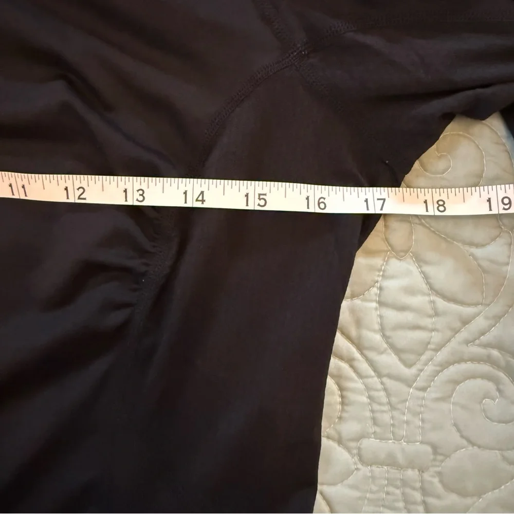 Lululemon Black 3/4 Zip Up Athletic Top with Pockets - Picture 6 of 9